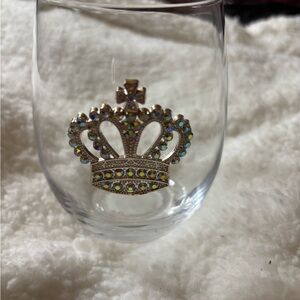 Crystal Crown Embellished Glass